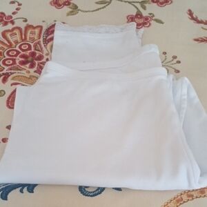 Cuddl Duds Softwear Lace White Top